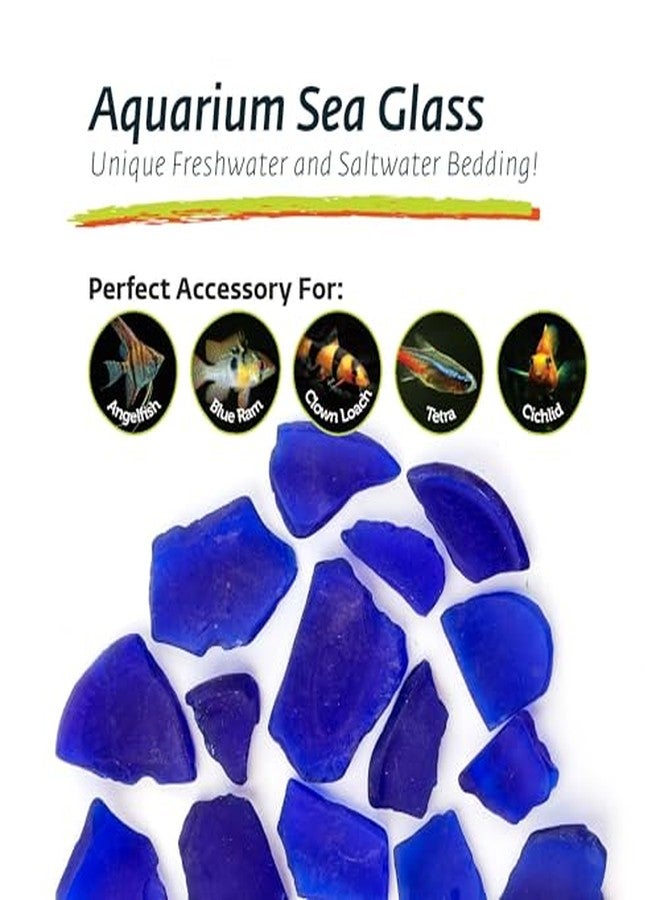 Galapagos (05131 Aquarium Sea Glass, Deep Sea Blue, 4lb Bag - Image 3